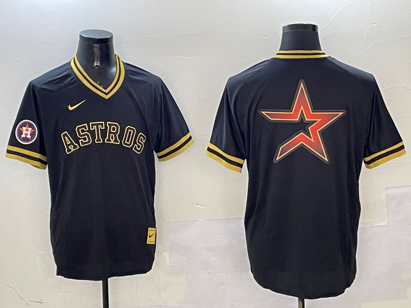 Men Houston Astros Blank Black Gold Game 2025 Nike MLB Jersey style 8->houston astros->MLB Jersey